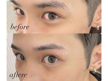アイラッシュサロン ブラン 住道店(Eyelash Salon Blanc)/メンズアイブロウbefore→after