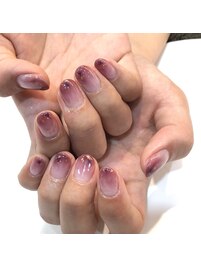 ニュアンス押し花ネイル