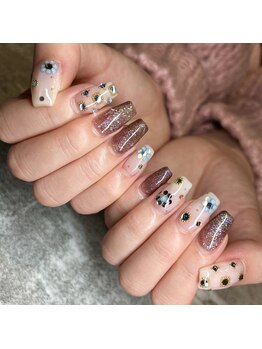 ダリア(Dahlia)/お花ストーンネイル