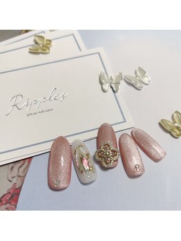 春のマグネットネイル