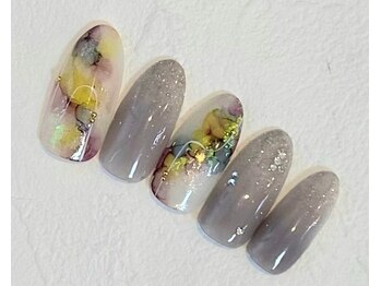 定額ネイル/ニュアンス/水彩風