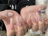 【HANDチップ長さだし】持ち込み写真デザイン★パーツつけ放題¥16980～
