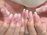 【チップ長さだし】純欲チークネイルコース【パーツ2個サービス】