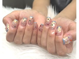 オーロラネイル/細フレンチ