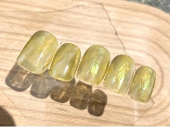 黄緑デザイン/定額シンプル