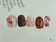 アイネイルズ 横浜WEST店(I-nails)/ハートリボンバレンタイン¥10480