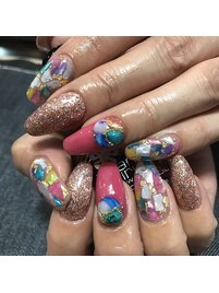 天然石ネイル♪