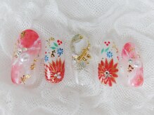 ネイリシャス(NAILICIOUS)/和柄×タイダイでお正月っぽく