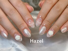 夏梅雨レースバラネイル