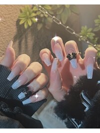 シンプルかわいいワンホンネイル