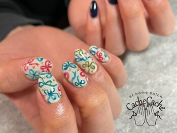 カシュカシュ(Cache Cache)の写真/【JNA1級所持ネイリスト◎】歴10年以上の実力派サロン♪デザインネイルは《Cache Cache》にお任せください*