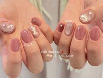 n u i. | nail salon 下北沢【パラジェル・フィルイン・持ち込み・長さだし】/ハートホロ　マグネット