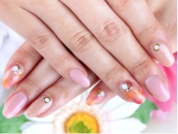 クリスタルネイル ゆめタウン筑紫野店(CRYSTAL NAIL)/ピンク系タイダイジェル