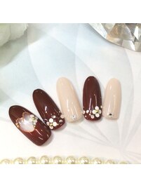 バレンタインネイル