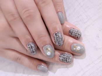 ラルネイル 大宮(Lull. nail)/*グレー*カジュアルツイード*