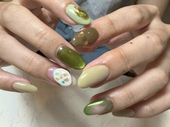 デューネイルスタジオ(dew nail studio)/ワントーングリーン