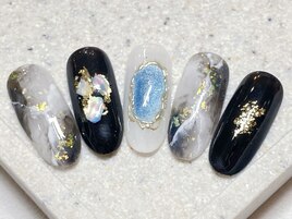 ニュアンス宝石ネイル