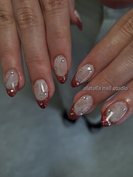 ウルステラ(ulstella)/流行りのレースネイルが可愛い♪