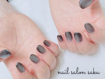 サク(saku)/マグネットネイル/ブラック