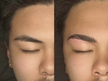 ブロウズラボ 北堀江店(BROWS LABO)の写真/お顔の印象は眉毛で80%決まる!メンズ専門店だからできるメンズの骨格・筋肉・トレンドに合わせたデザイン◎