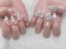 ラメ　水色　ピンク　