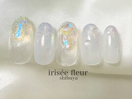 しずくオーロラネイル