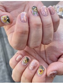 ひまわりネイル