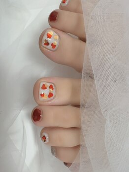 フットネイル/ハートホログラム