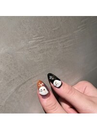 ハロウィンオバケネイル☆