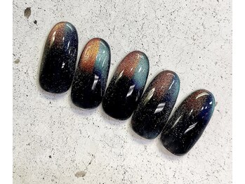 ネイルアンドまつげ リュフェール 五反田(Nail Lufaire)/バイカラーマグネットフレンチ