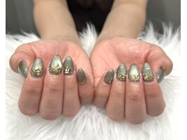 マグネットネイル/金箔ネイル