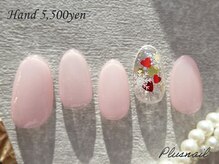 プラスネイル 銀座中央通り店(PLUS NAIL)/【3296】雪の結晶×ハートネイル