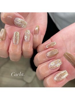 カエラ(Caela)/お花×マグネットネイル