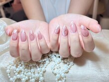 ナナネイル(Nana Nail)/ちゅるんピンク×リボンアート