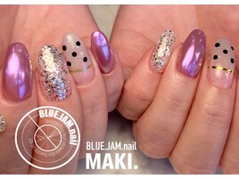 大人な秋っぽオーロラネイル☆