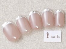 アイネイルズ 三宮店(I nails)/ヌーディーガラスフレンチ