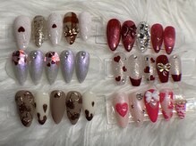 ブルーネイル(Blue Nail)/バレンタインネイル