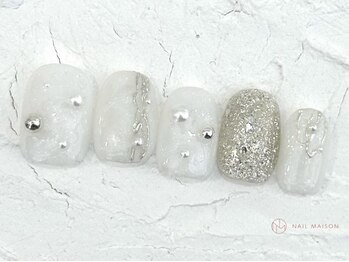 ネイルメゾン 池袋店(NAIL MAISON)/キラキラパール¥9000