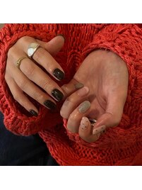 フレンチ　ドット　ラメ