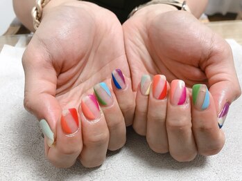 キキネイル たまプラーザ店(kikinail)/カラフルマットネイル 夏ネイル