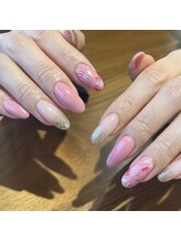 エムスラッシュ 横浜元町店(M.SLASH)/手書きチューリップネイル