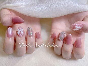 ベラーネイルサロン(Bella Nail Salon)/持ち込みデザインリボンネイル