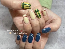 チェック　フレンチ