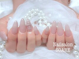 長さだし、シンプルネイル