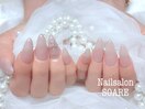 長さだし、シンプルネイル