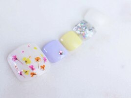 押し花フット　ポップ　春夏