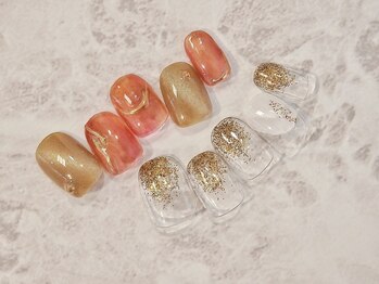 ラルネイル 大宮(Lull. nail)/＊オレンジ＊マグネット＊