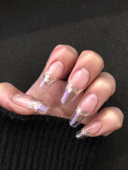 ダイアミチップでクリアネイル