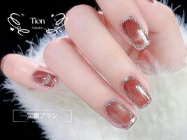 オンブレフレンチ・冬ネイル