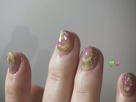 ニュアンス春ネイル